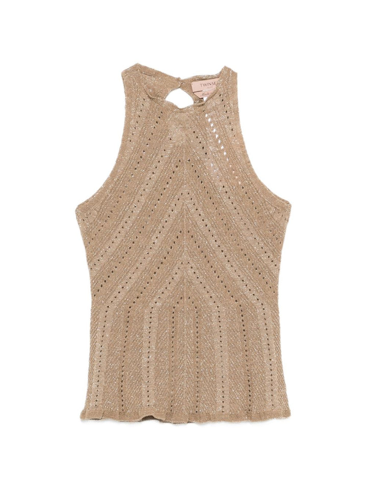 Twin-Set Top - Golden green lurex | 2eb60dcd4b99f6cf451163f91277fc6b0739d494