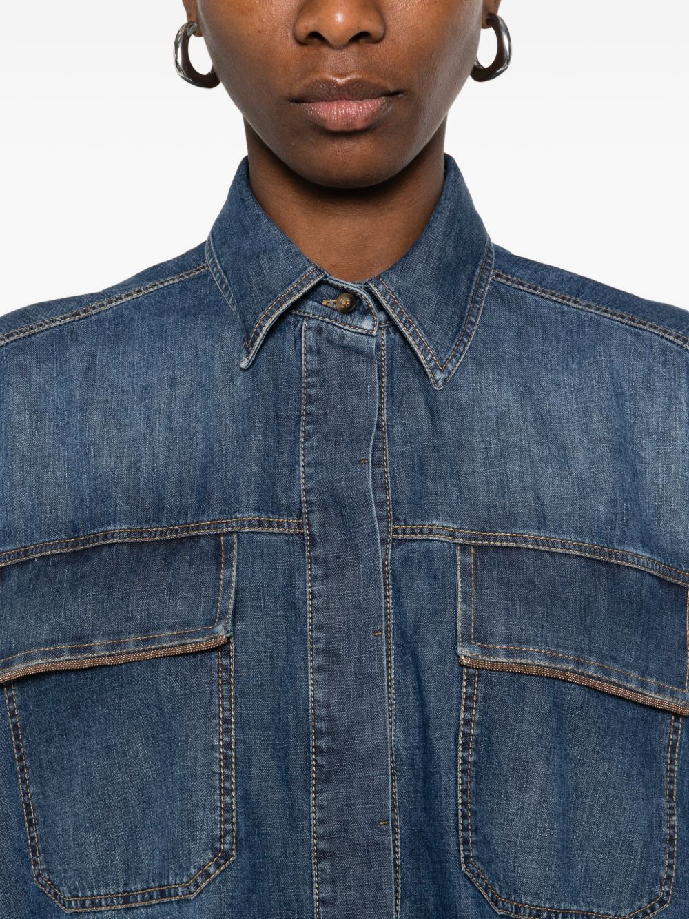 Brunello Cucinelli Shirts - Blu e verdi | 4c471be6bb41d47445f77ce0664ad29e356d28cb