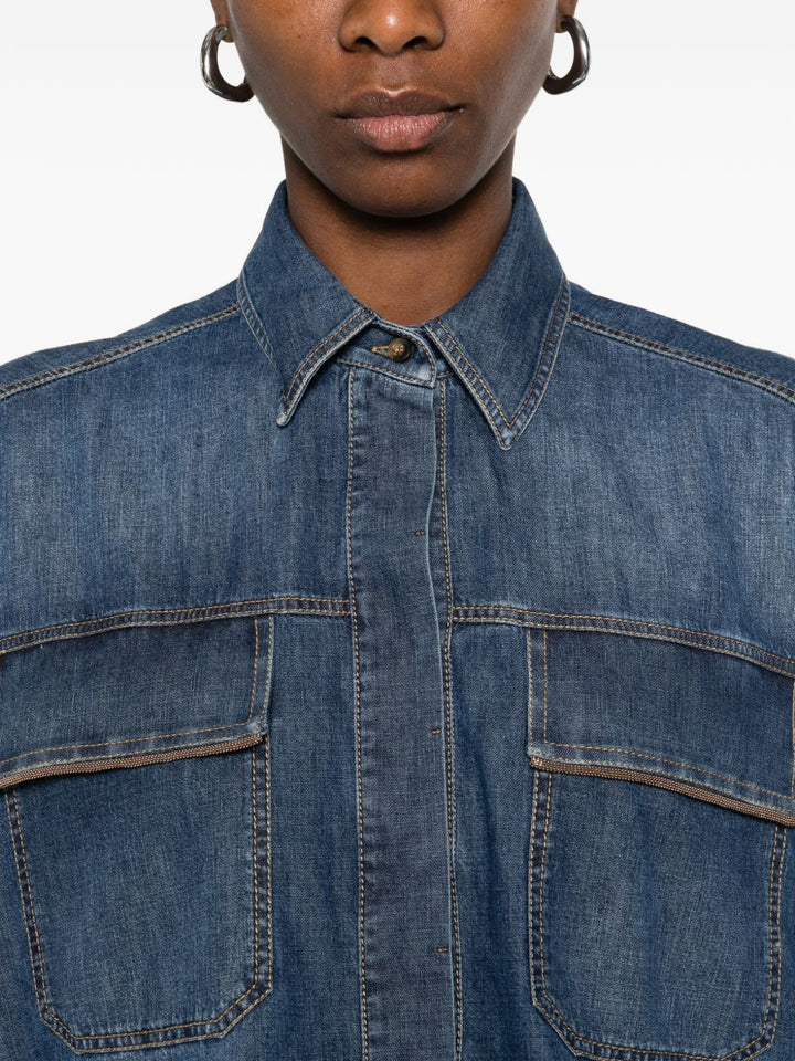 Brunello Cucinelli Shirts - Blu e verdi | 4c471be6bb41d47445f77ce0664ad29e356d28cb