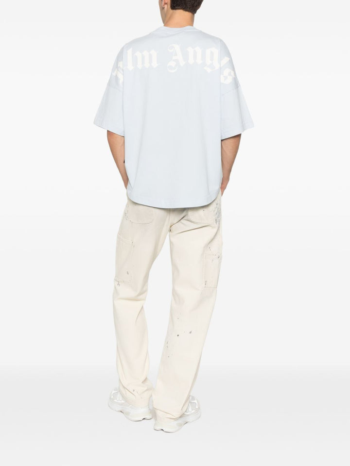 Palm Angels T-shirts and Polos - Blue off white | 5d6ef8333d7097650e4ccfb9f536959b069f11a6