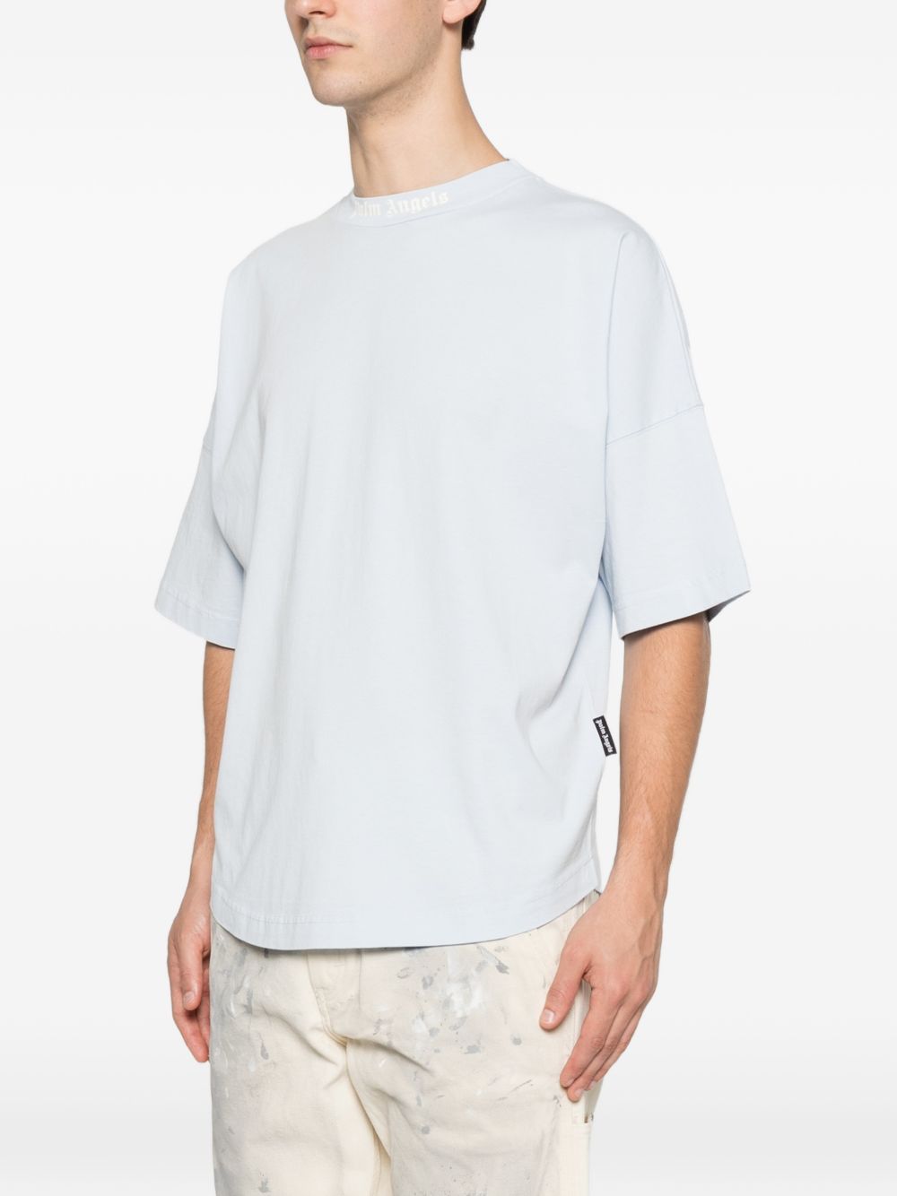 Palm Angels T-shirts and Polos - Blue off white | e80f47b3baf5e7d1ebca22386cb63b6edb066641