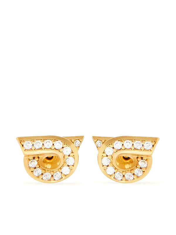 Gancini Earrings With Rhinestones (S)