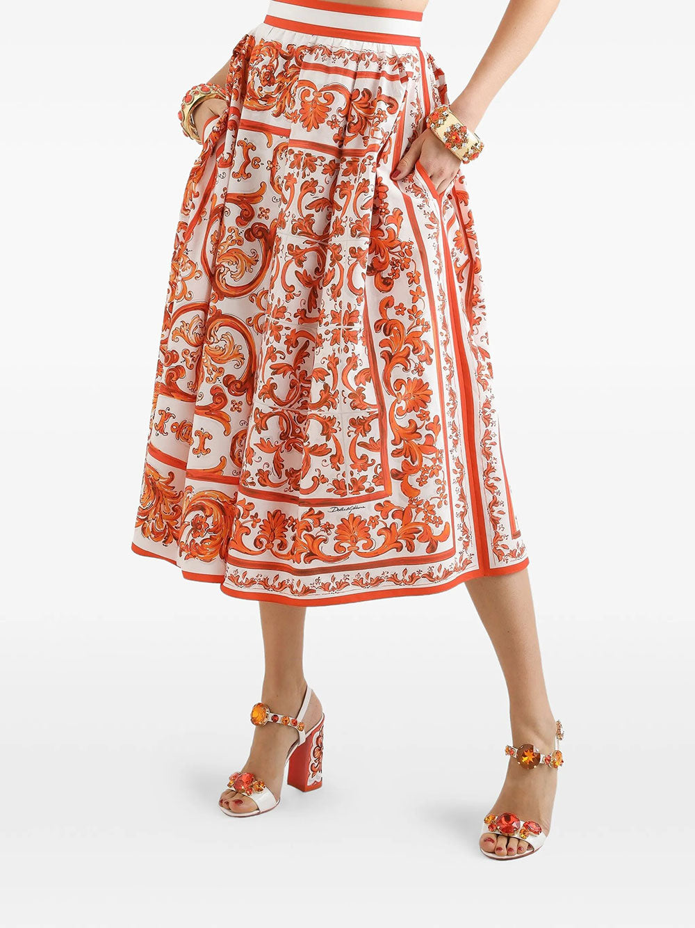 Dolce & Gabbana Midi skirts - Yellow & Orange | 63adbcf874641971fd37c83acd701c96e0478d1e
