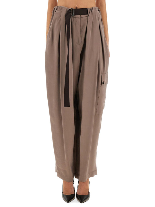 Cargo Pants Ruffled Effect