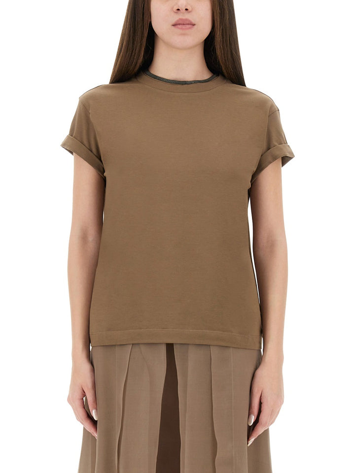 Brunello Cucinelli T shirts - Brown | Wanan Luxury