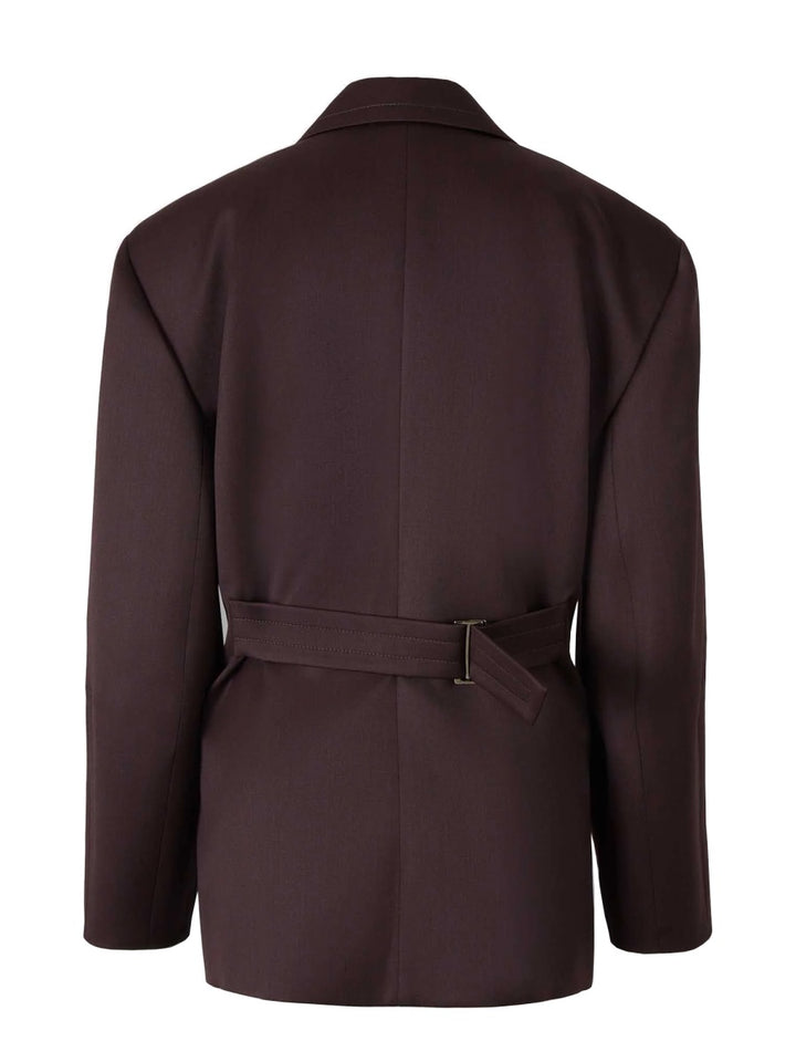 Magda Butrym Jackets - Burgundy | Wanan Luxury