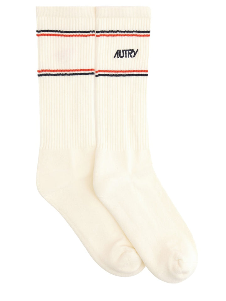 AUTRY X MAISON KITSUNÉ Socks - White | Wanan Luxury
