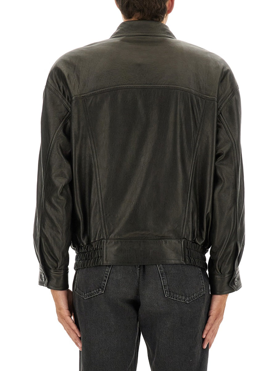 Saint Laurent Leather Jackets - Black | Wanan Luxury