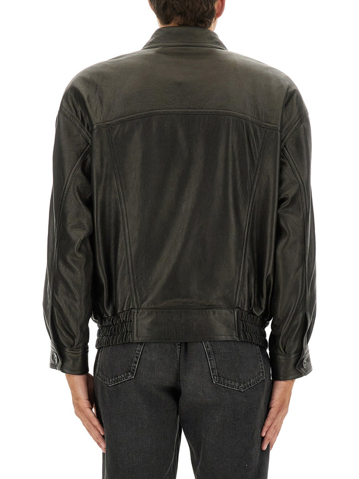 Saint Laurent Leather Jackets - Black | Wanan Luxury