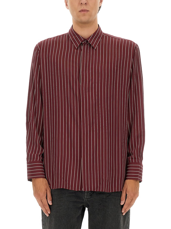Saint Laurent Shirts - Burgundy | Wanan Luxury