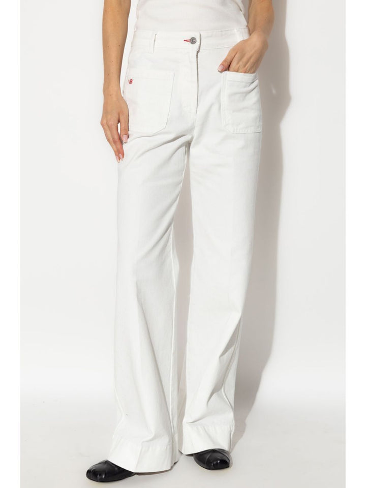 Victoria Beckham Flared - White | edb8b25bdb034aebffb1bb2b27314d6520e822f9