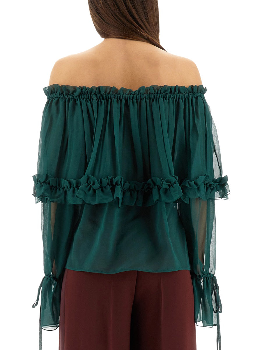 Saint Laurent Tops - Green | Wanan Luxury