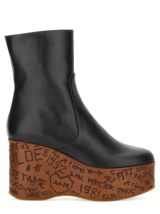 "Maxime" Wedge Ankle Boot