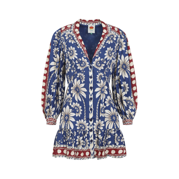 Farm Rio Mini dresses - Blue | 702c1a697432acd0d8433a86bde1cd1d32983745