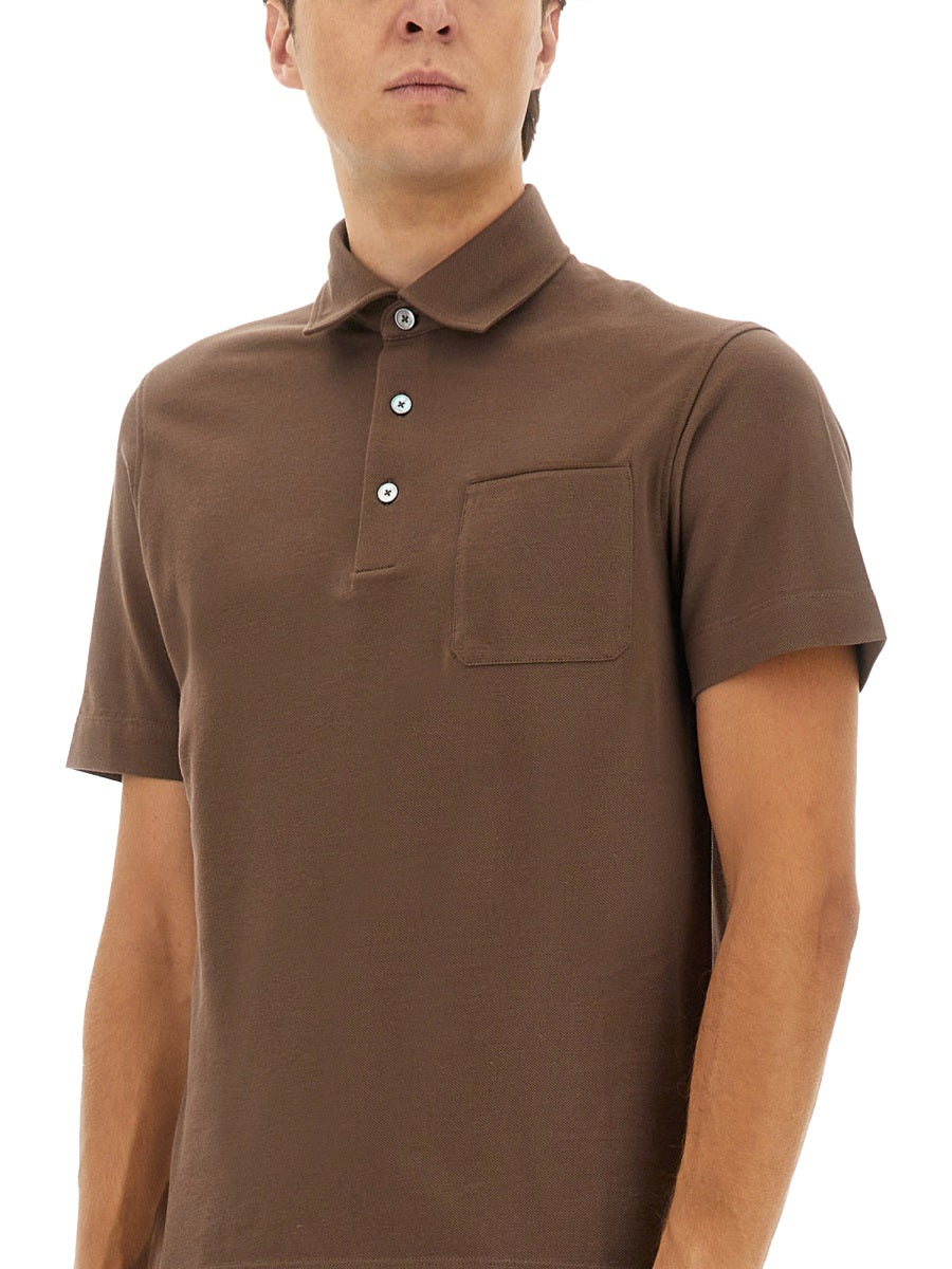 Zegna Polo - Brown | Wanan Luxury