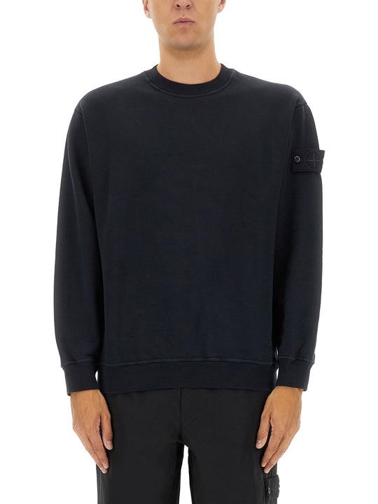 Sweatshirt With Ribbed Edges