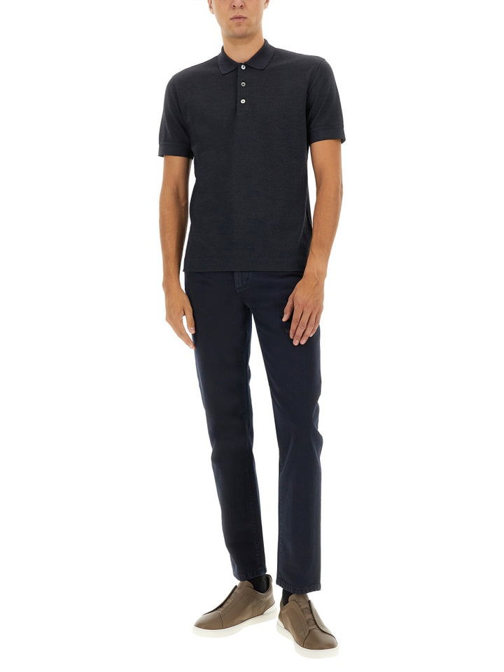 Zegna Polo - Black | Wanan Luxury