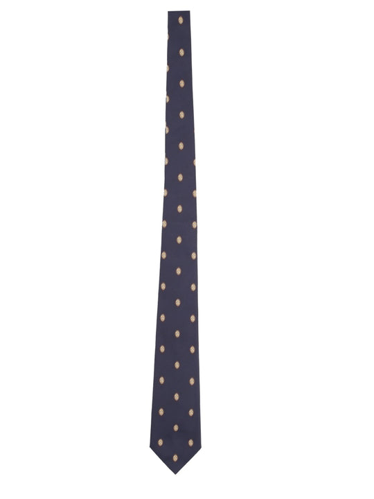 Wide Tie With Medallion Pattern