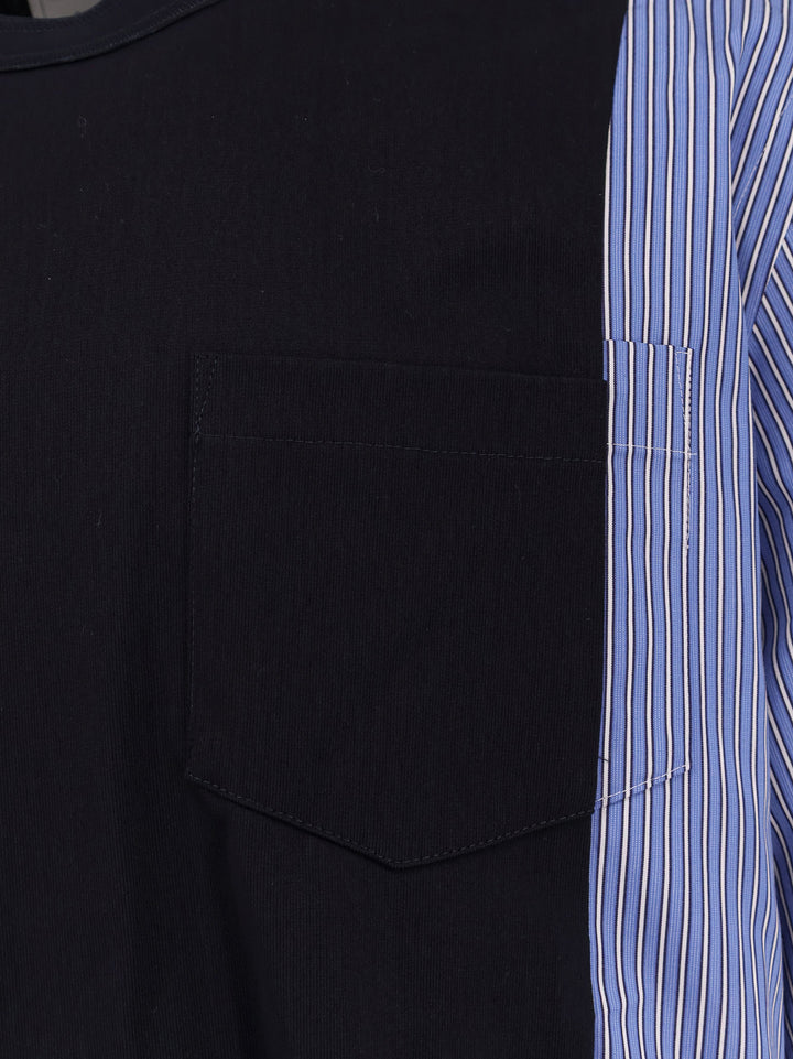 Sacai T-shirts and Polos - NAVY BLUE STRIPE | 5ed7b55aef4ca3febe1af1e7e56442fc6a2e9276