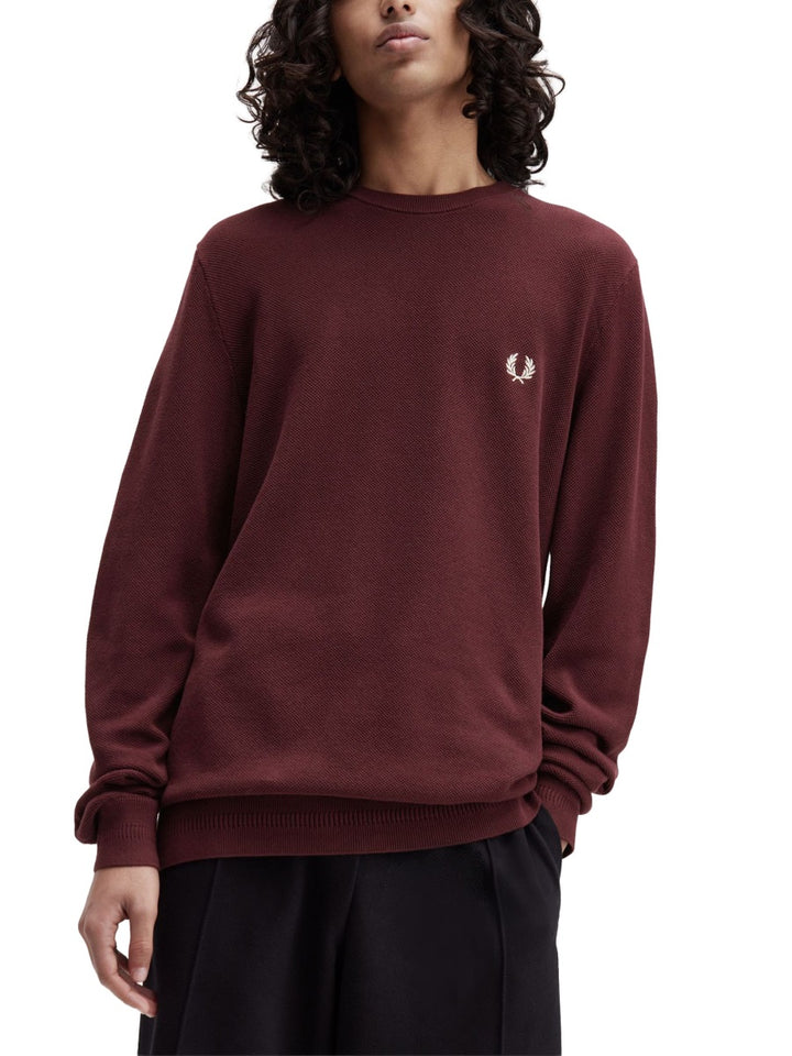 Fred Perry Sweaters - Burgundy | Wanan Luxury
