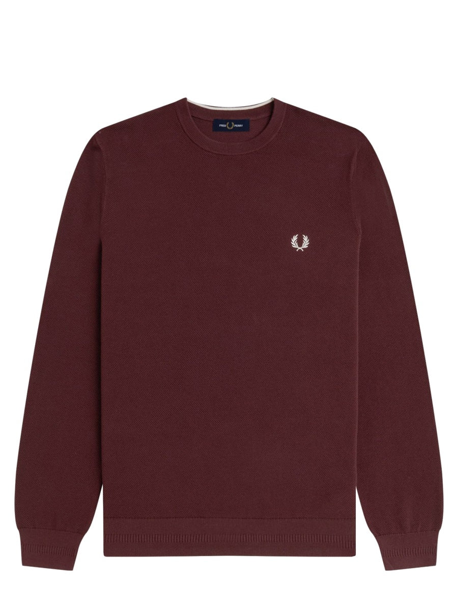 Fred Perry Sweaters - Burgundy | Wanan Luxury