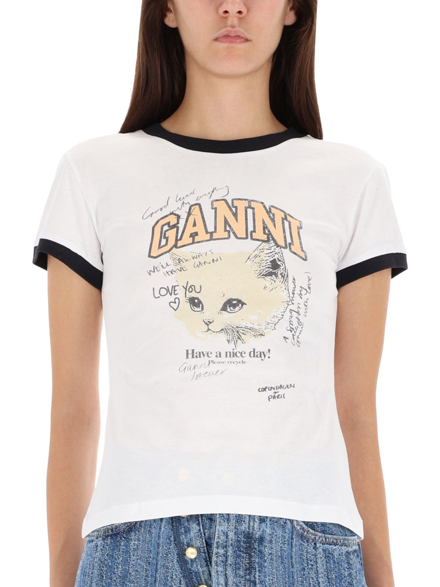 Ganni T shirts - White | Wanan Luxury