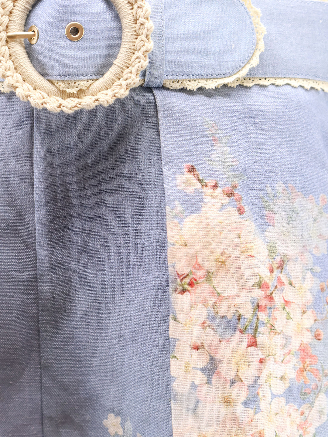 Zimmermann Shorts - Teal Blue Botanical Floral | 7e3e683e7768e1a56737bfe2f09af2d2df6b4d1c