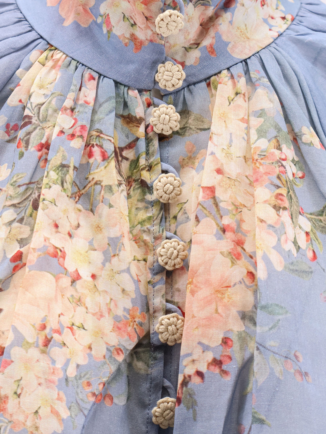Zimmermann Shirts - Teal Blue Botanical Floral | 8f28952339a6f8ba9a3abcf6cb3194994183c738