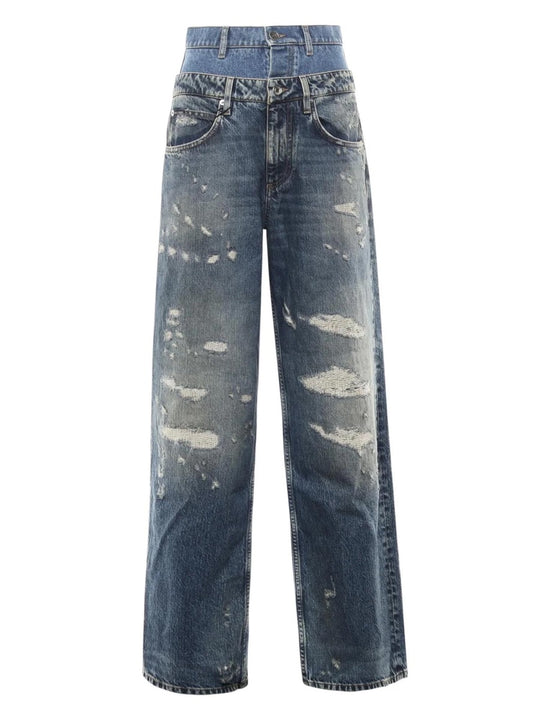 Double Layer Denim Jeans