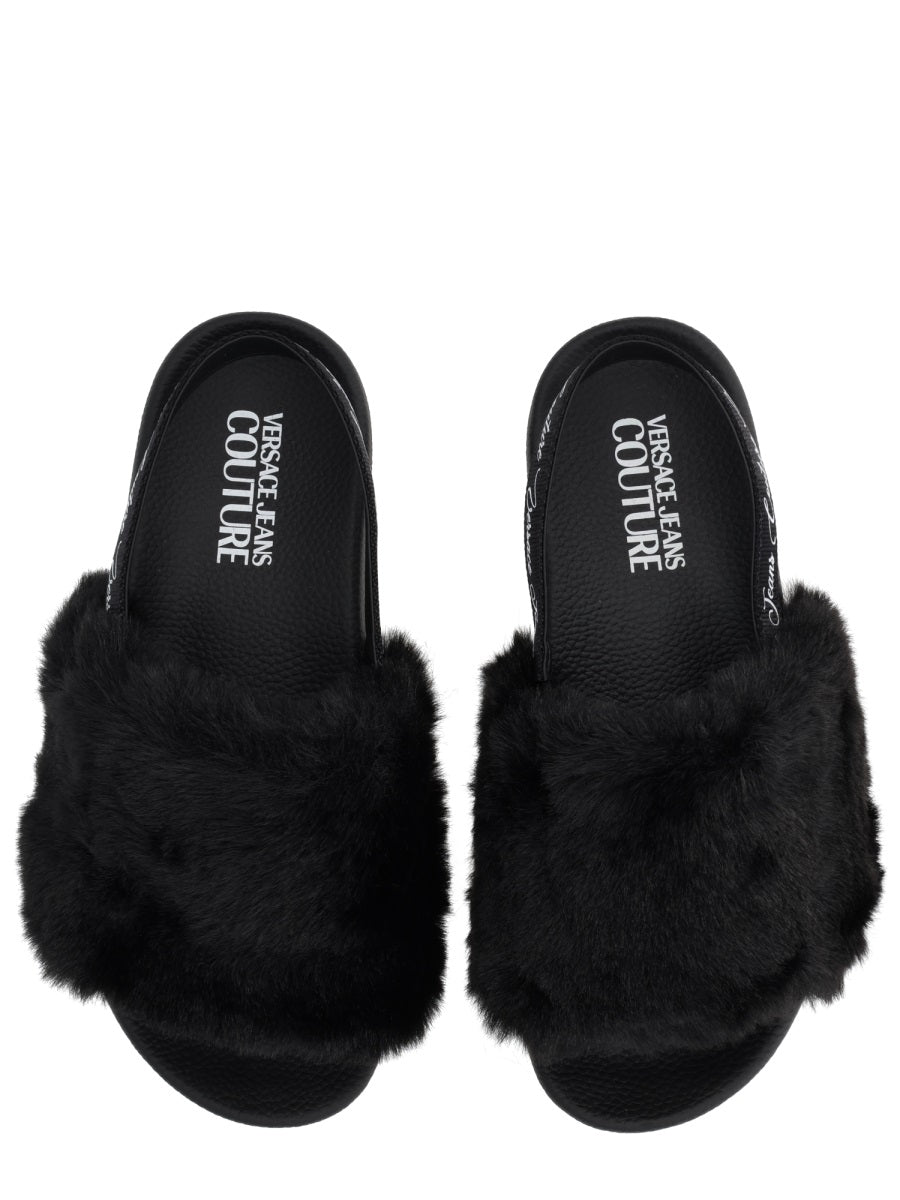 Versace Jeans Couture Sandals - Black | Wanan Luxury