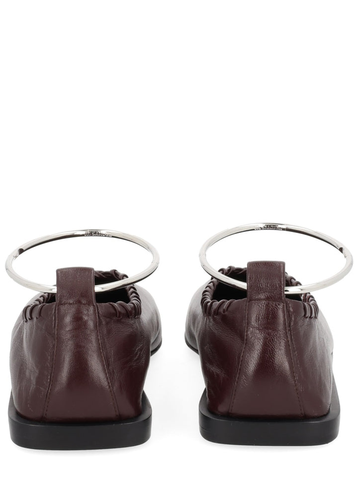 Jil Sander Flat Shoes - Bordeaux | 6e3643246b596d60373802e688bd32332bdeb6be
