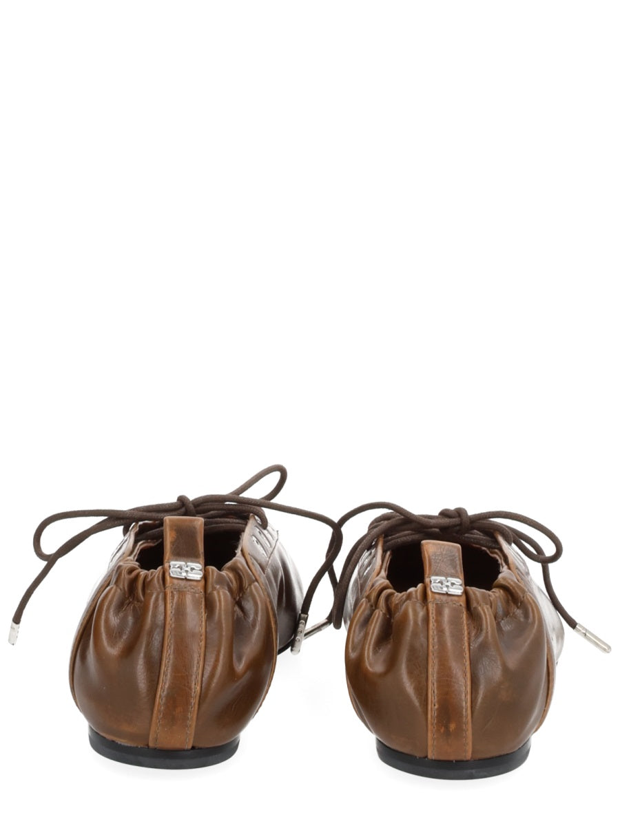 Ganni Flat Shoes - Brown | Wanan Luxury