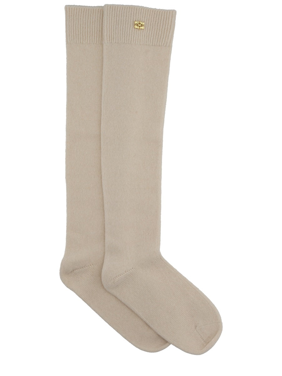 Ganni Socks - White | Wanan Luxury