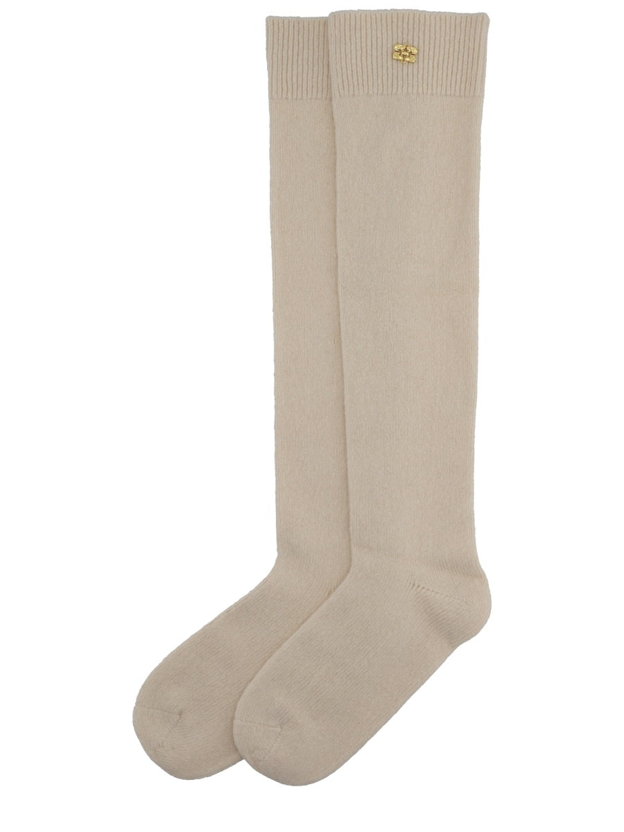 Ganni Socks - White | Wanan Luxury