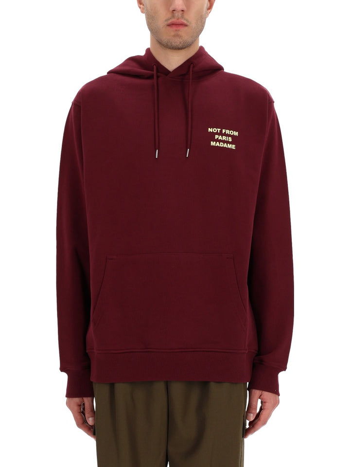 Drôle De Monsieur Sweatshirts - Burgundy | Wanan Luxury