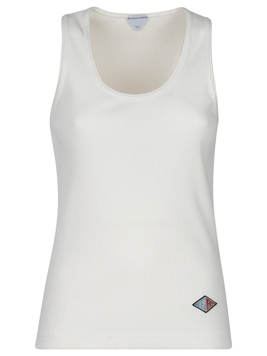 Compact Cotton Ribbed Jersey Tank Top