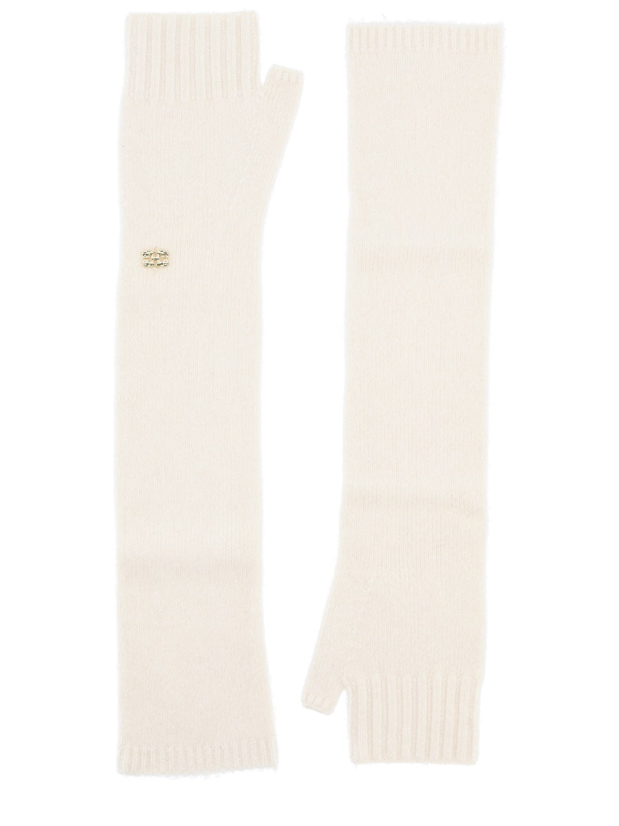 Ganni Scarves & Gloves - White | Wanan Luxury