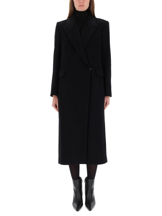 Double-Breasted Midi Coat