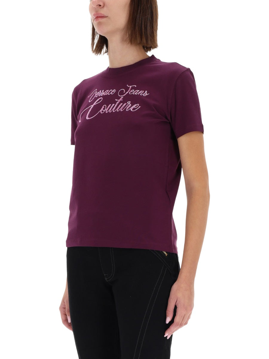 Versace Jeans Couture T shirts - Burgundy | Wanan Luxury