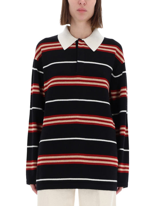 "Striped Rugby" Polo Shirt