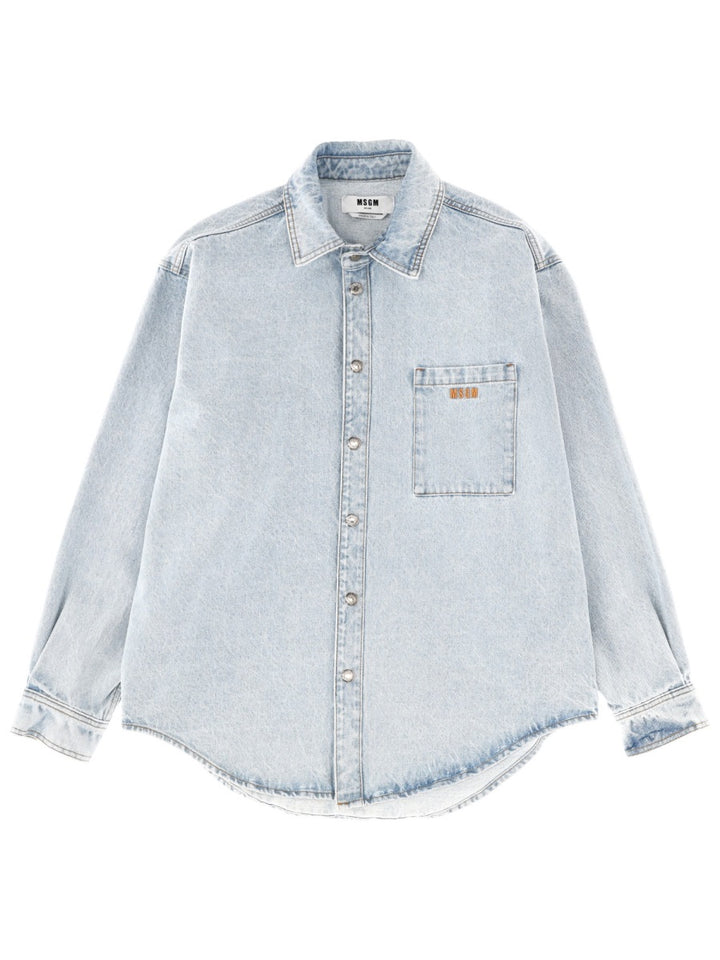 MSGM Shirts - Blue | Wanan Luxury