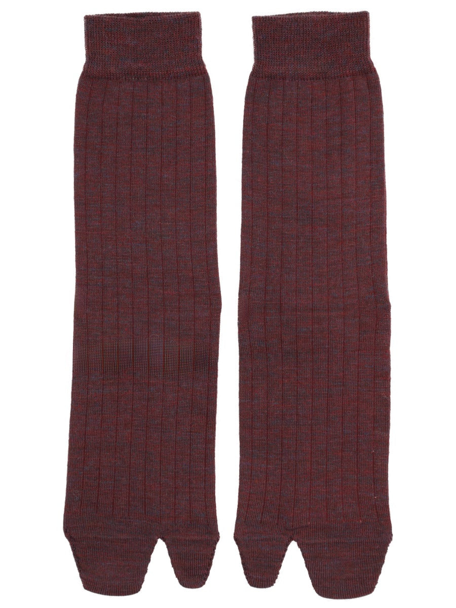 Maison Margiela Socks - Burgundy | Wanan Luxury