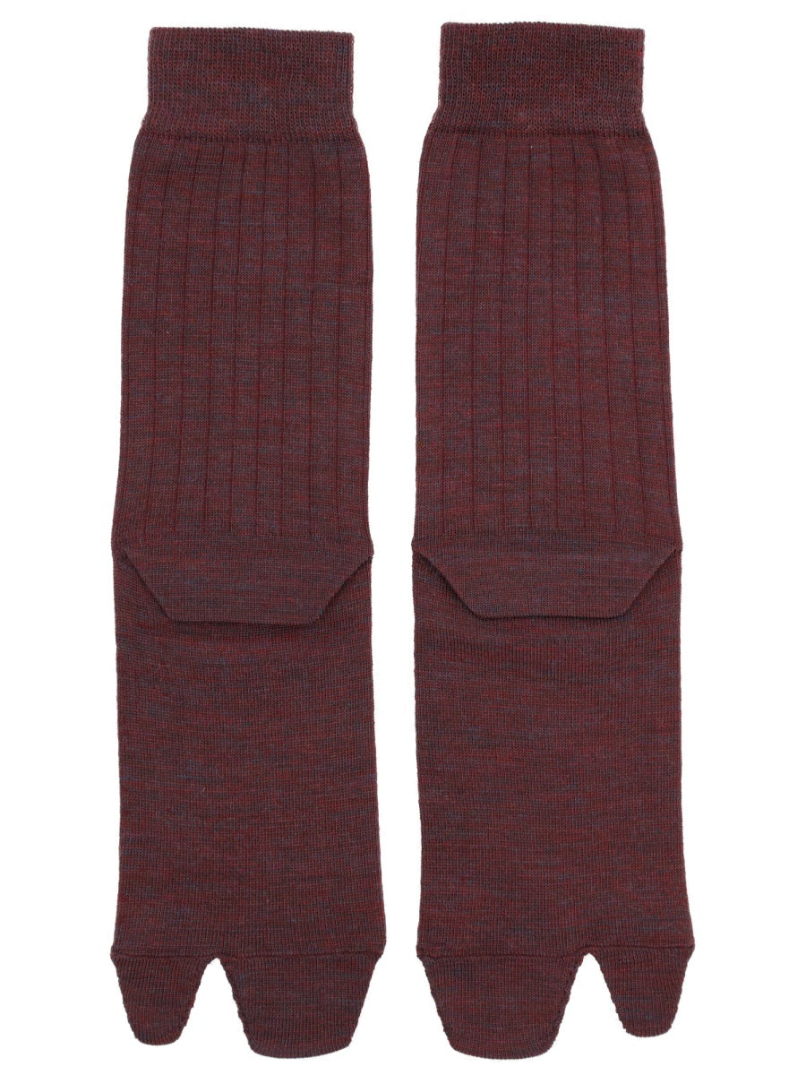 Maison Margiela Socks - Burgundy | Wanan Luxury