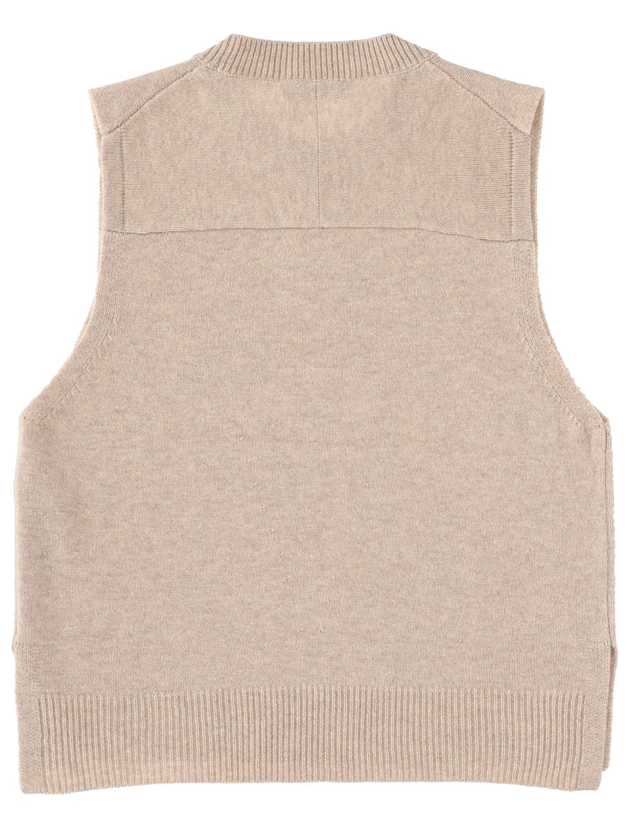 Maison Kitsuné Gilet - Beige | Wanan Luxury