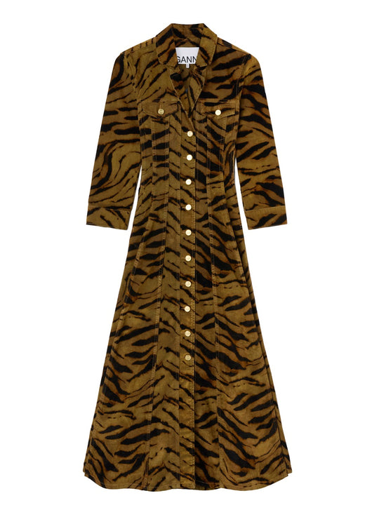 Long Dress With Tiger Print