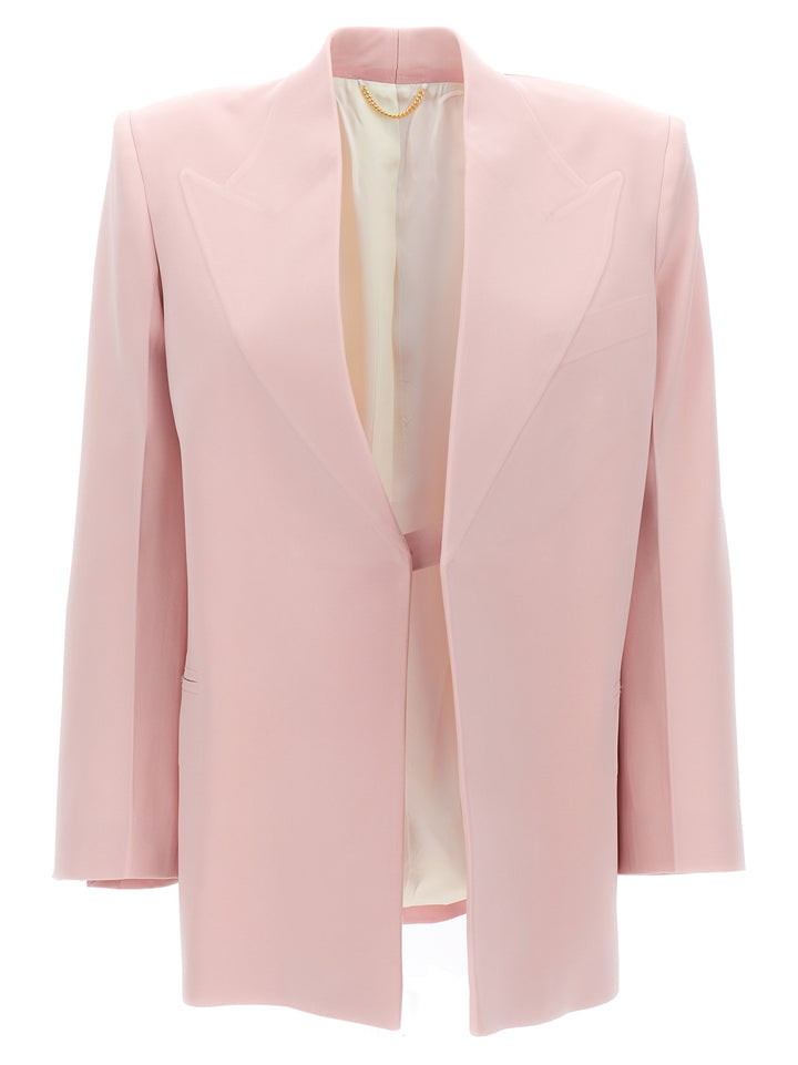 Victoria Beckham Single-Breasted Blazer Jacket BlazerS - Pink | b47730510b14e139d9f9bb5d7aaaad9564e784e3