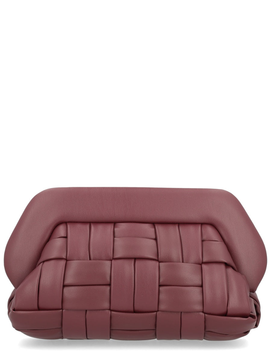 Themoirè Clutch Bags - Burgundy | Wanan Luxury