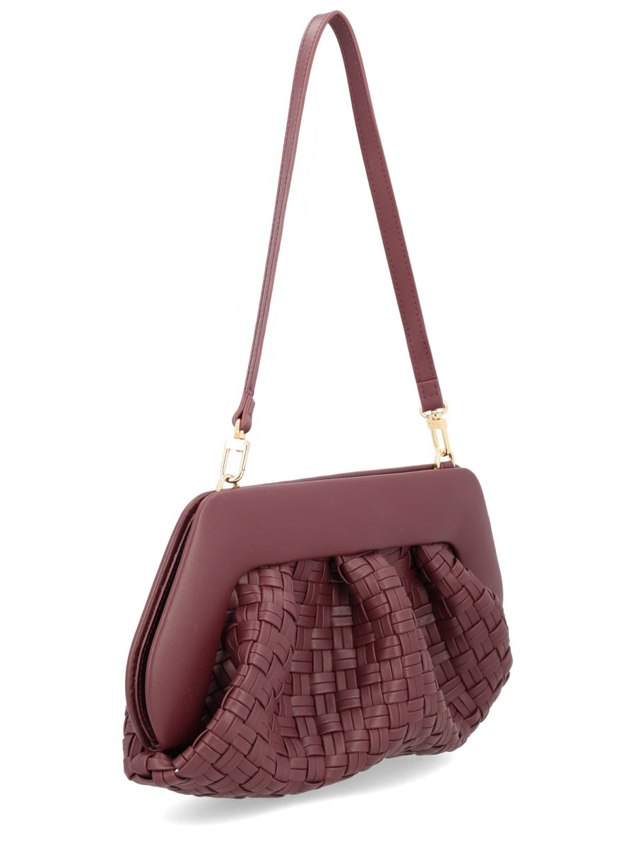 Themoirè Hand Bags - Burgundy | Wanan Luxury