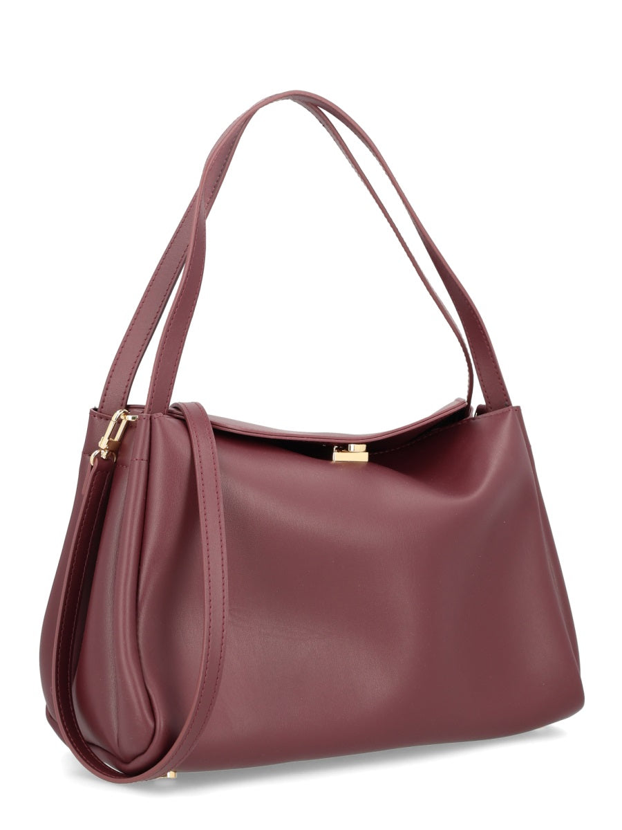 Themoirè Shoulder Bags - Burgundy | Wanan Luxury