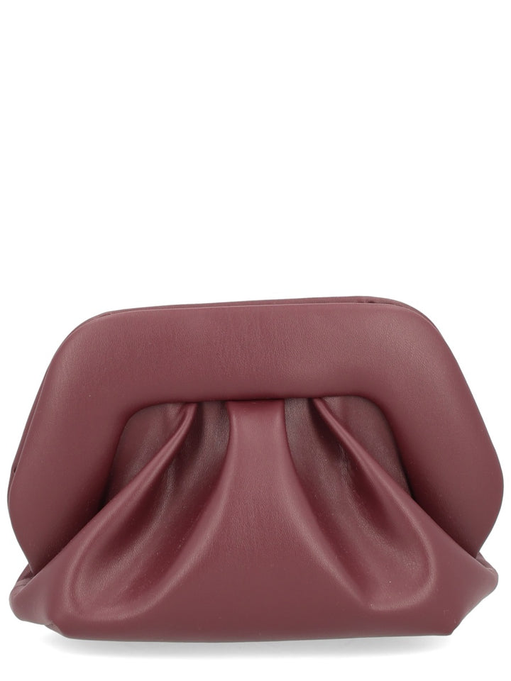 Themoirè Clutch Bags - Burgundy | Wanan Luxury